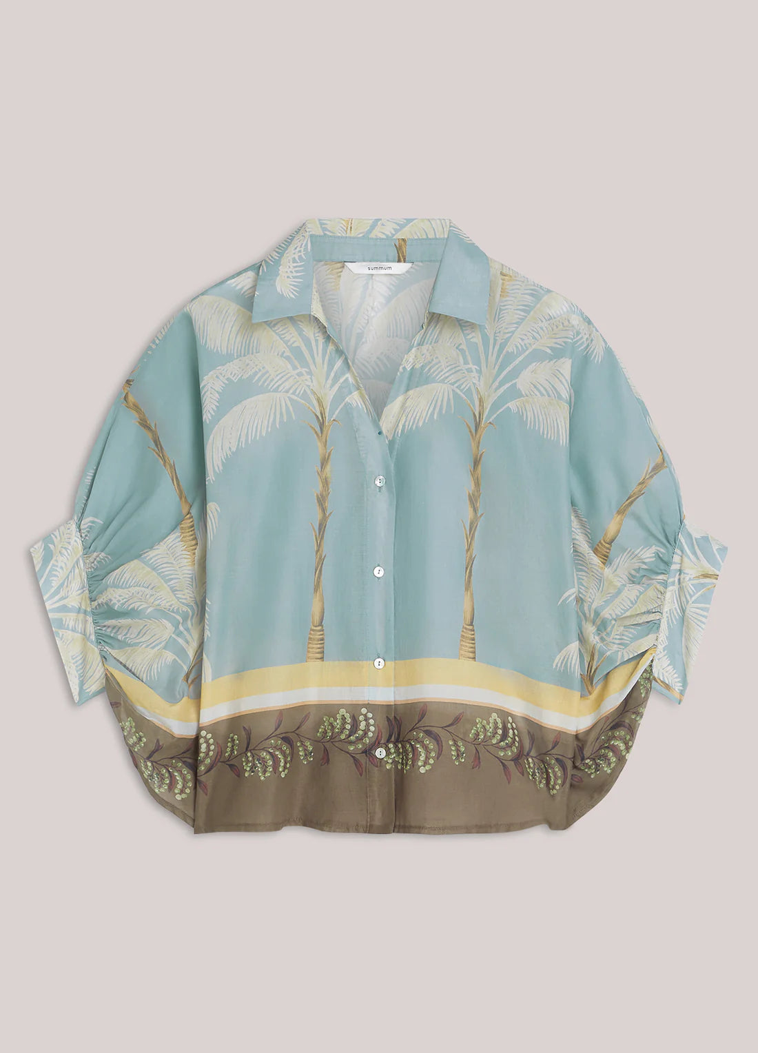 Transparent Beach Print Blouse