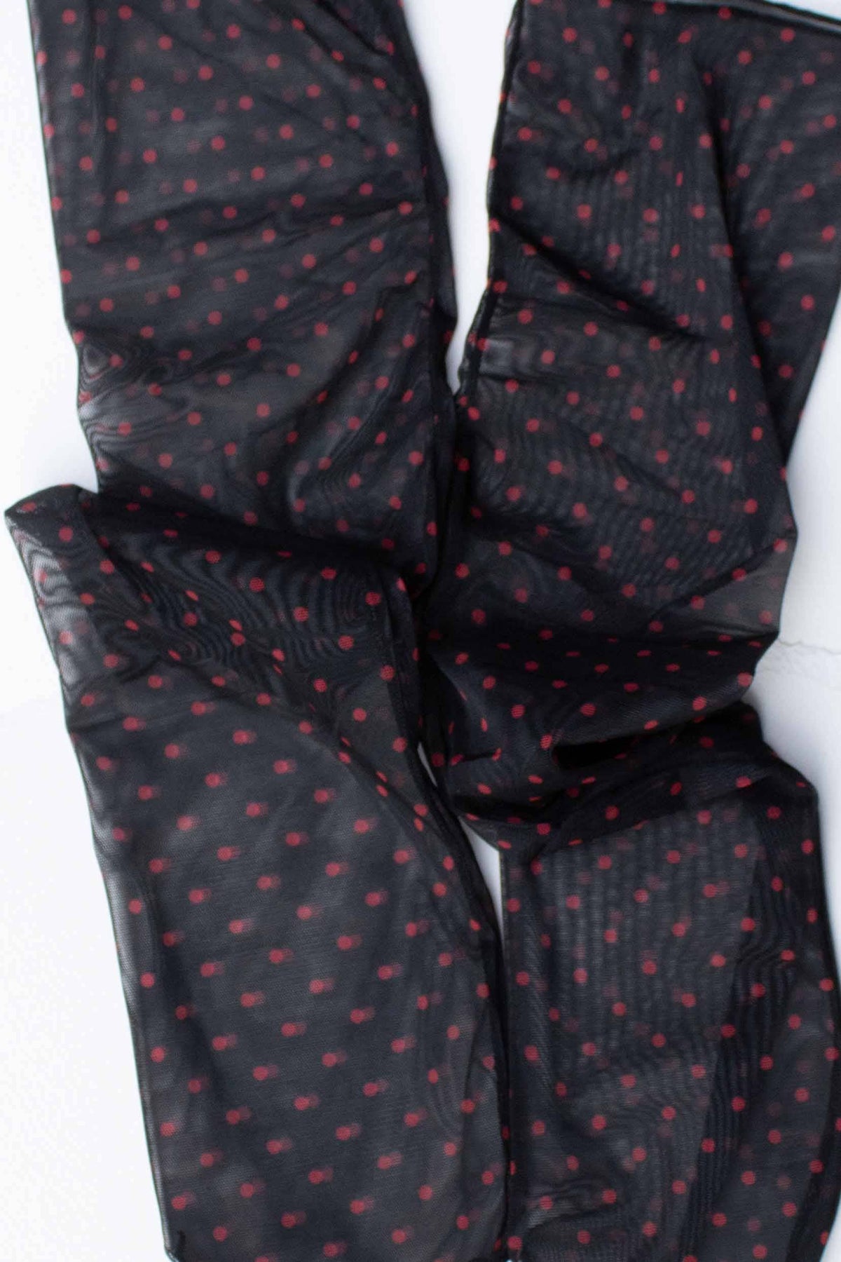 Sheer Patterned Crew Socks