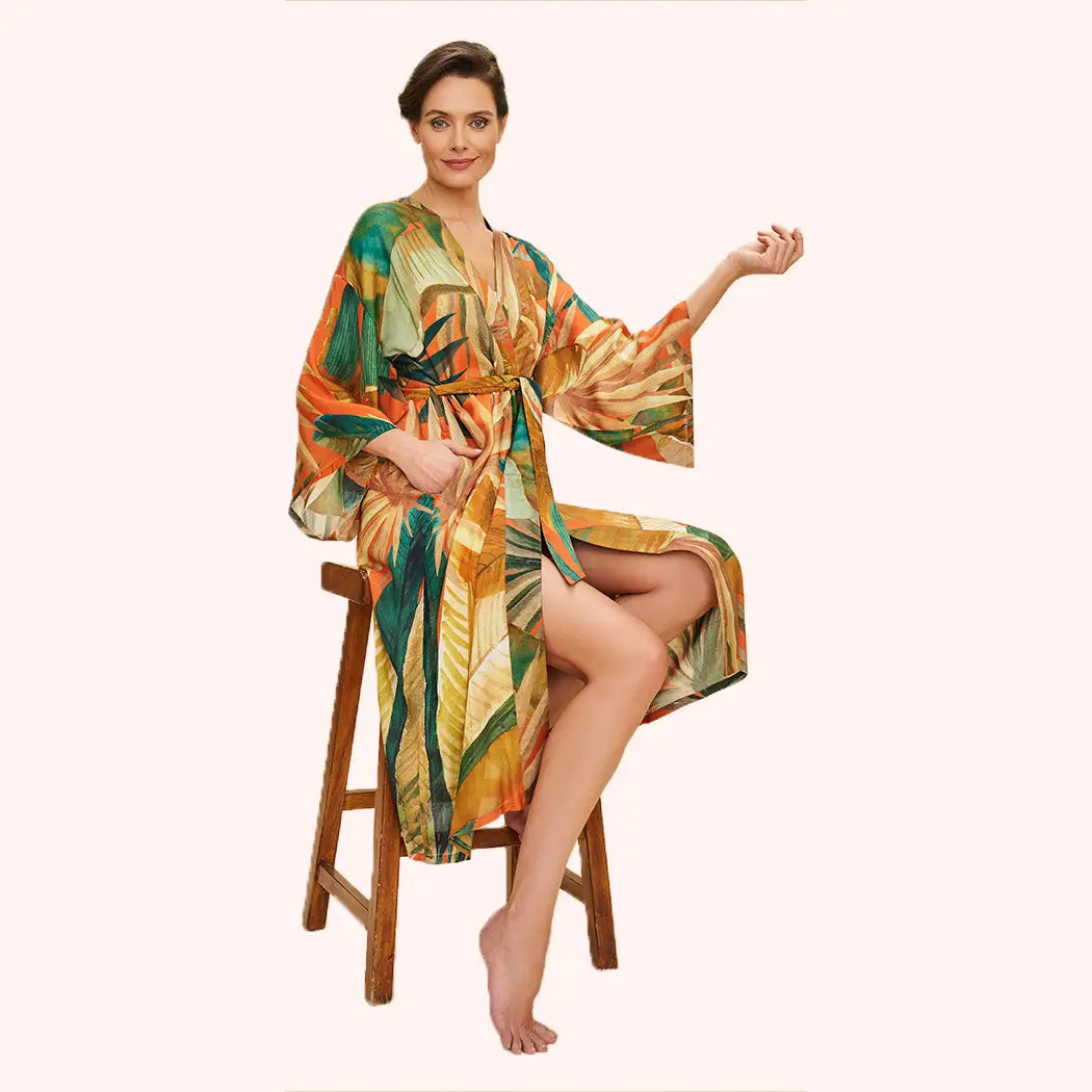 Painted Palms Kimono