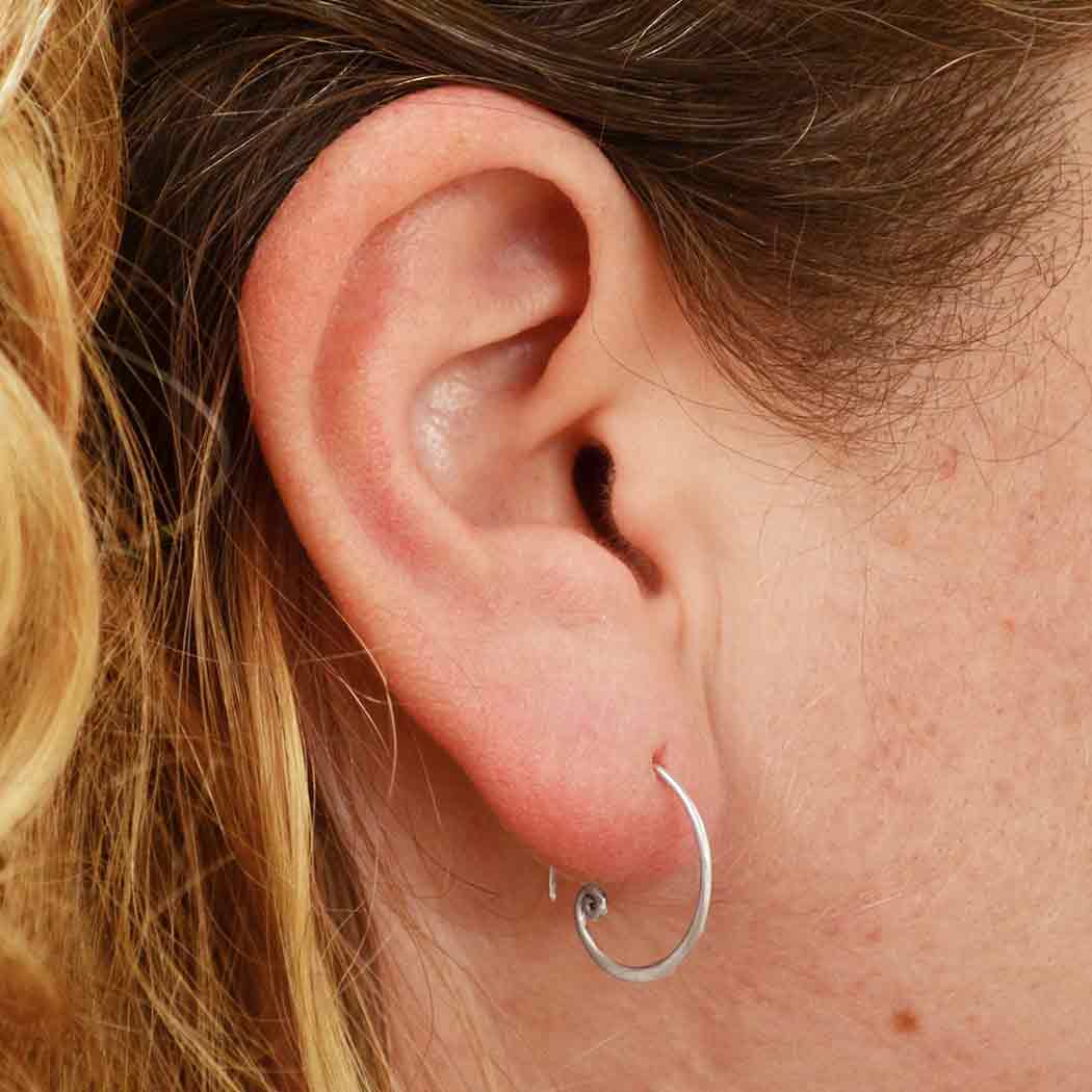 curlicue sterling silver hoops