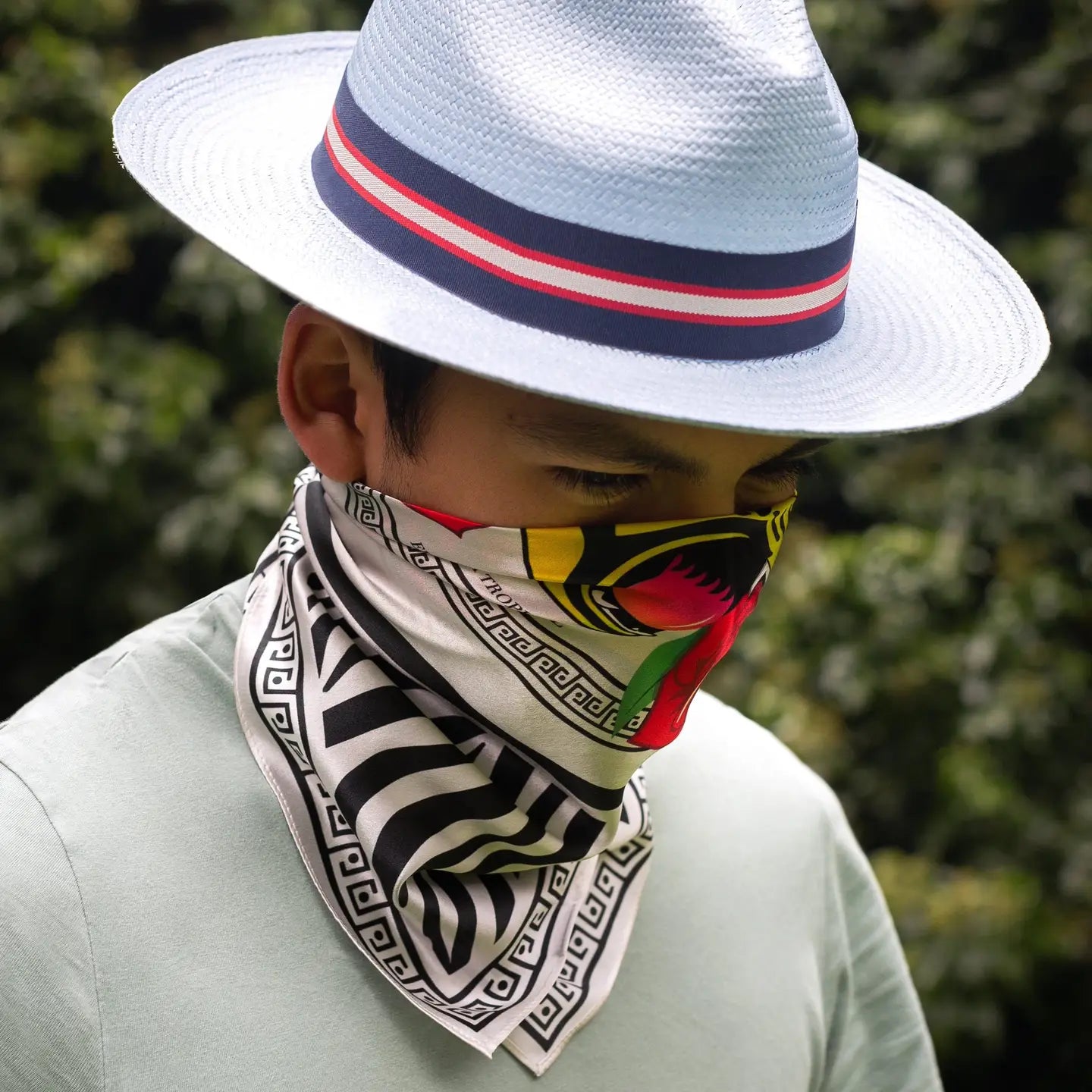 Tigre Rose Fine Silk Bandana