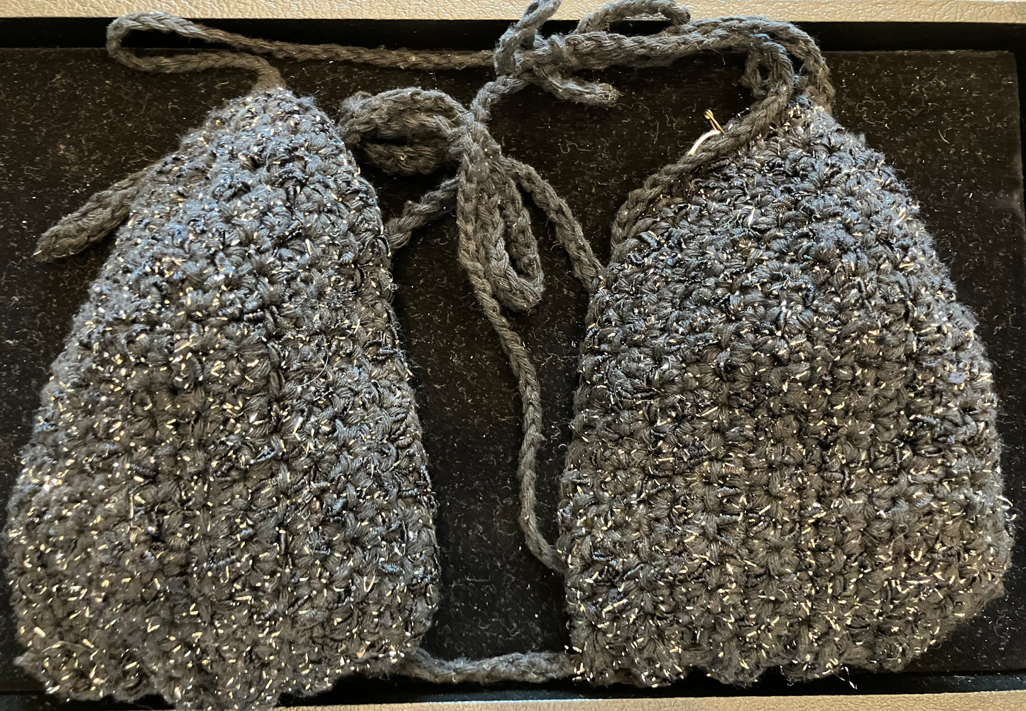 Black Sparkle Bikini Top