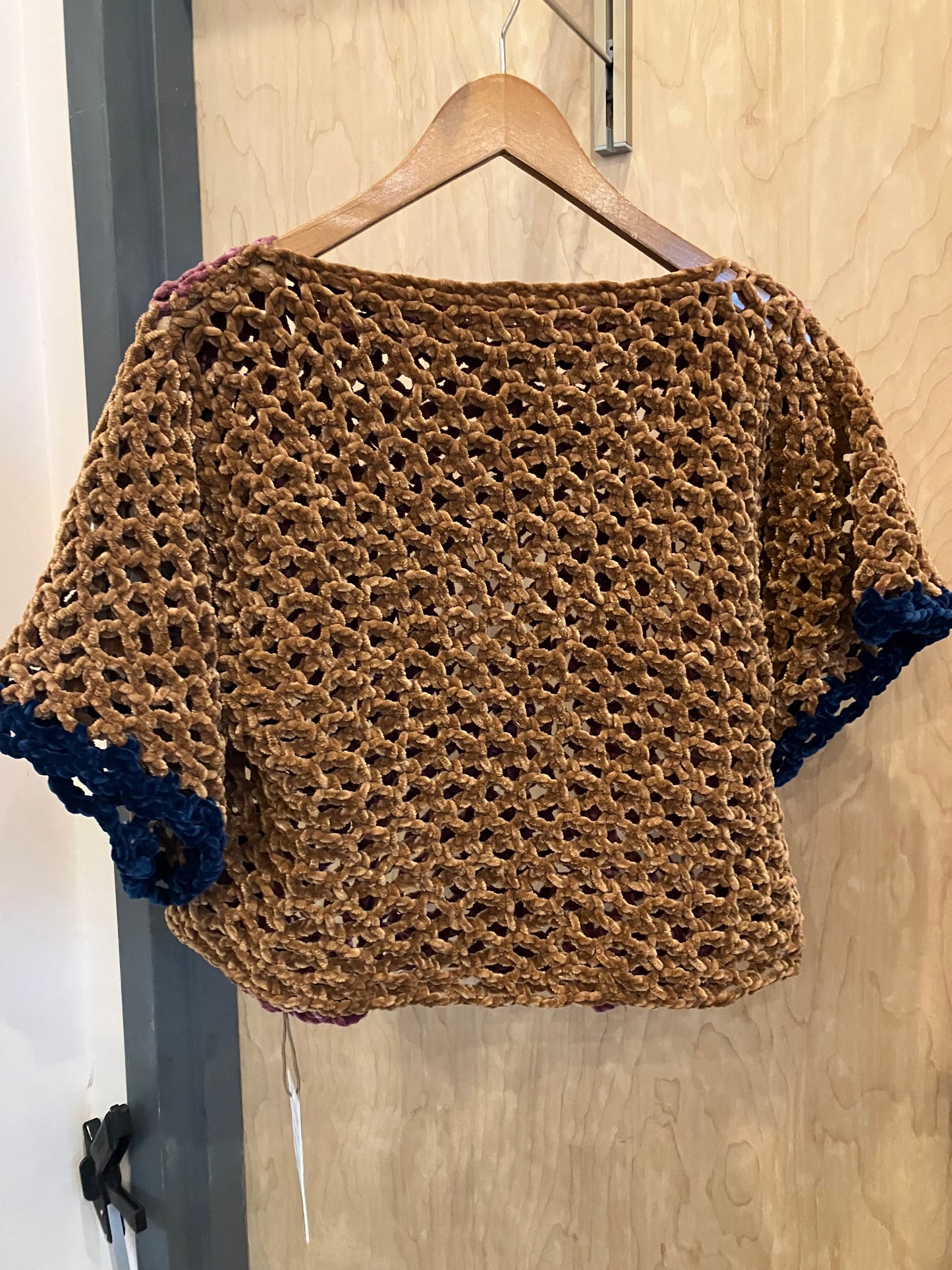 Nancy crocheted velvet top