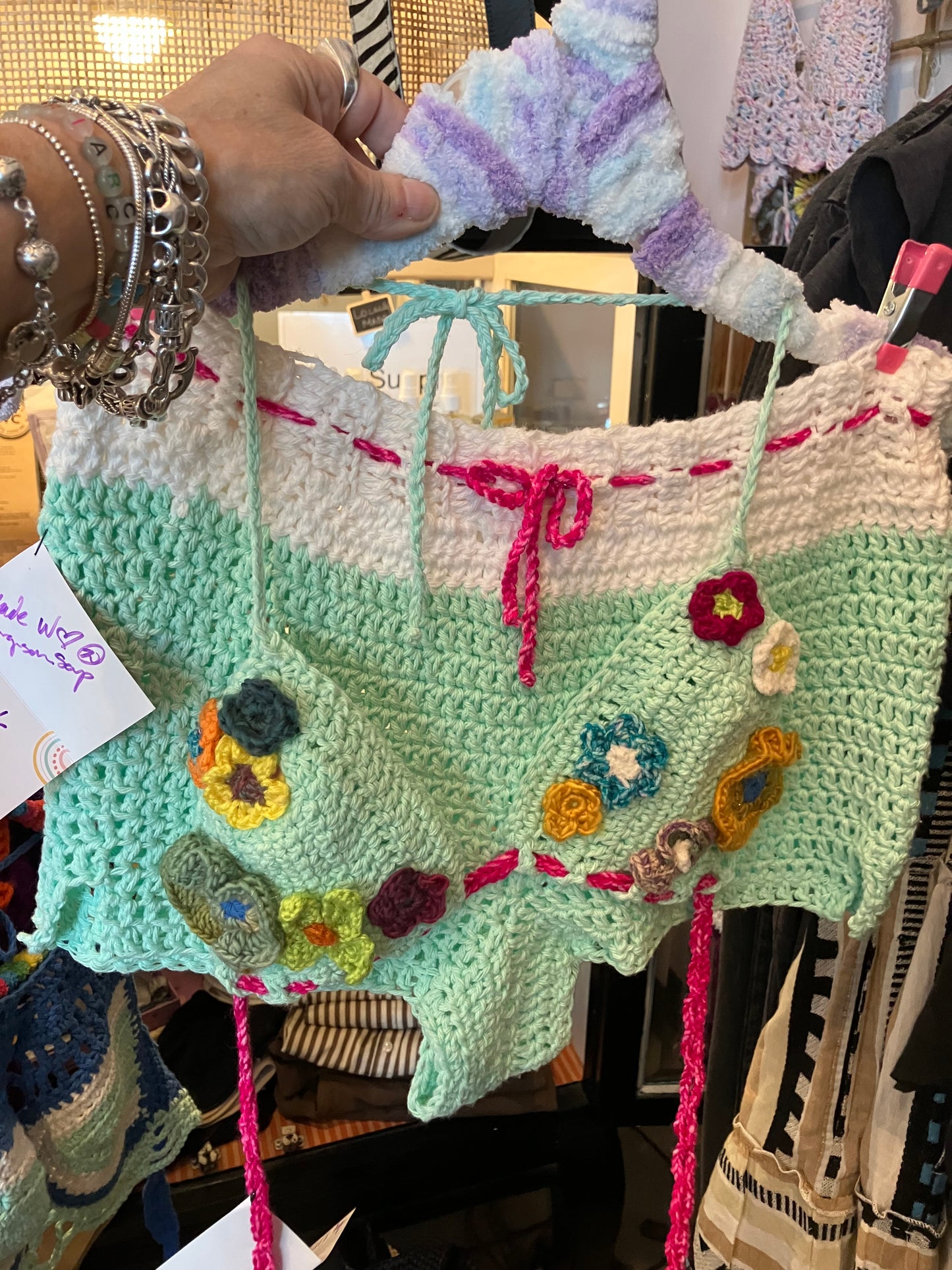 flower bikini top