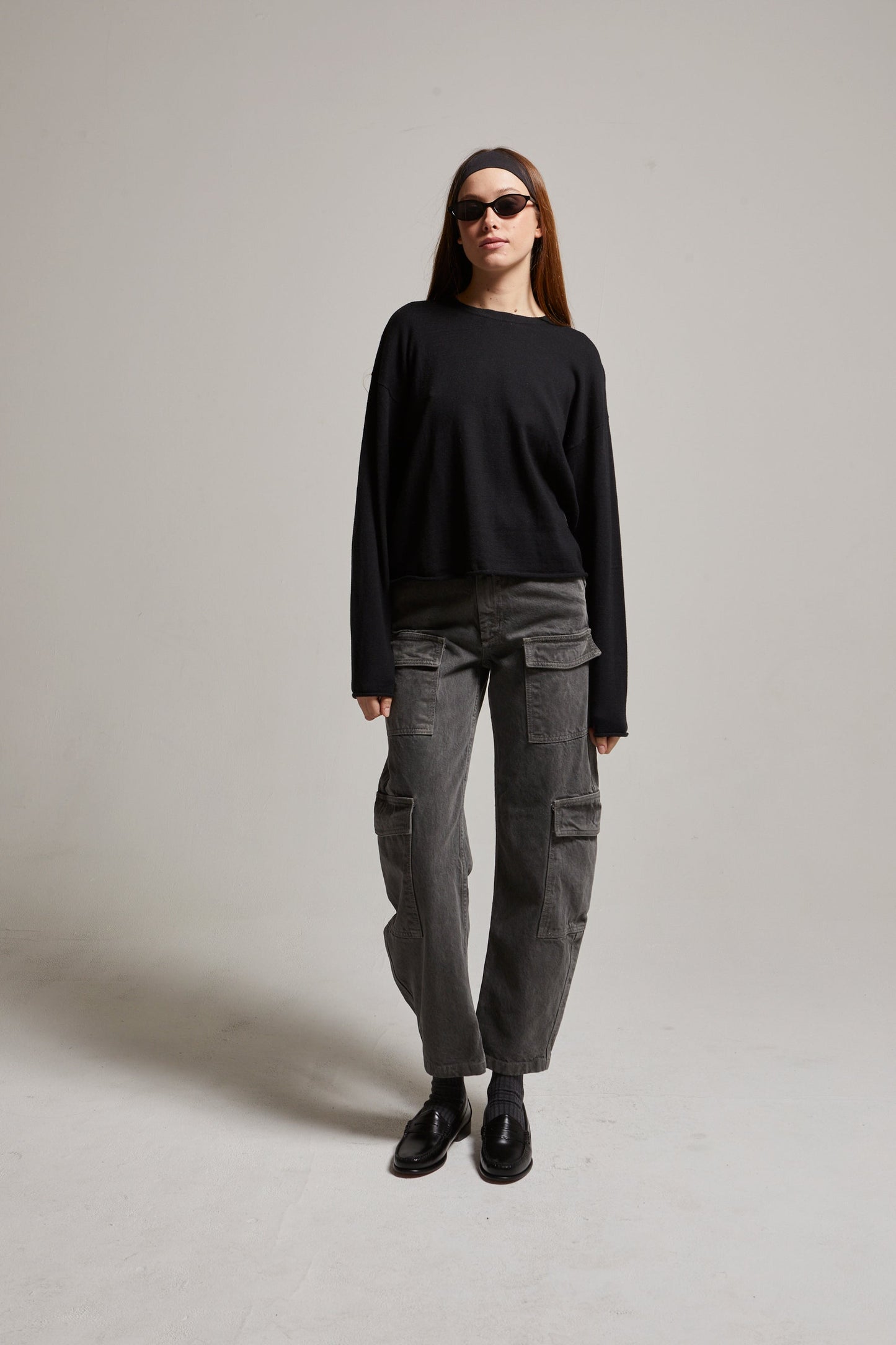 Sofie Raw Hem Crew Sweater