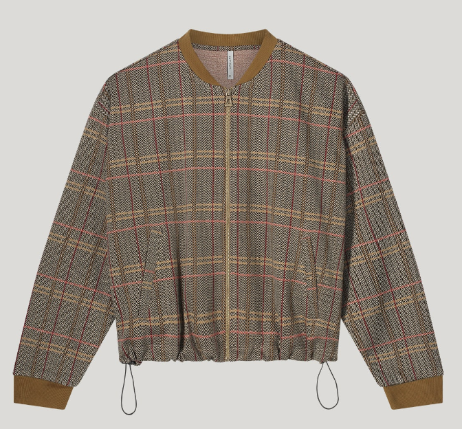 Check Jacquard Bomber