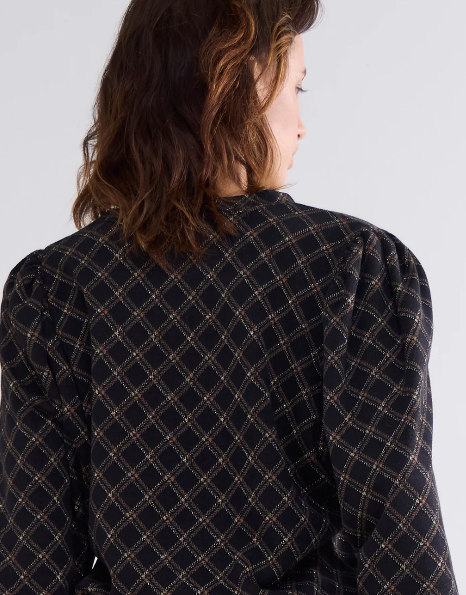 Jacquard Plaid Top
