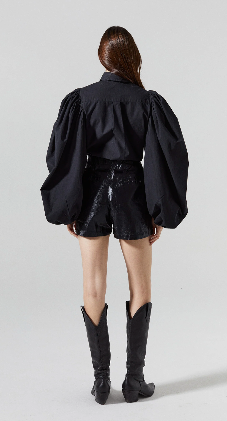 Frida Metallic Linen Shorts