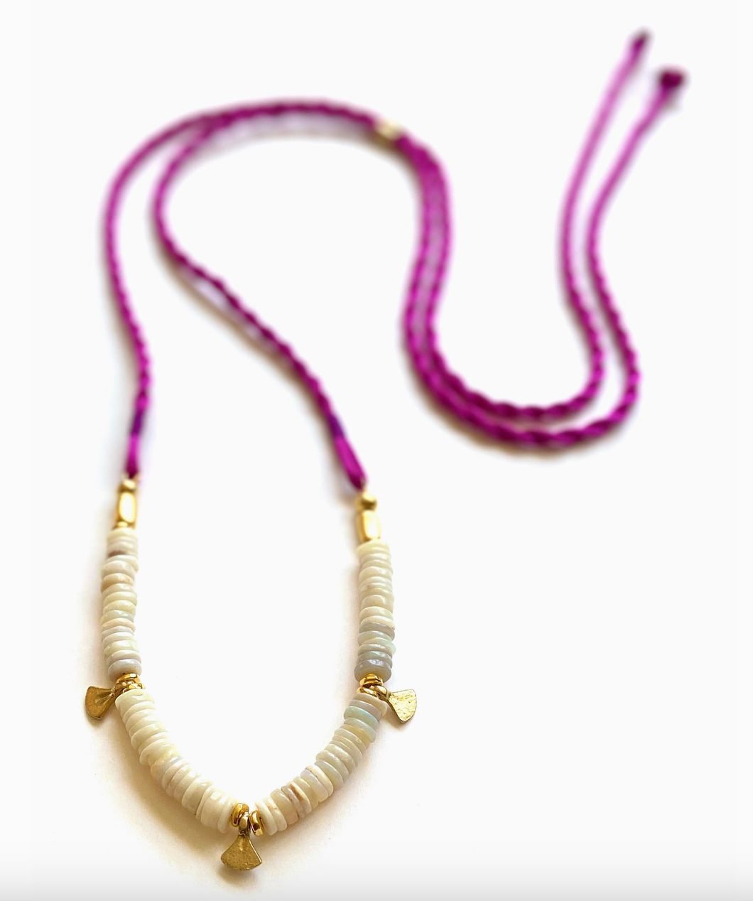 Opal Heishi Rope Necklace