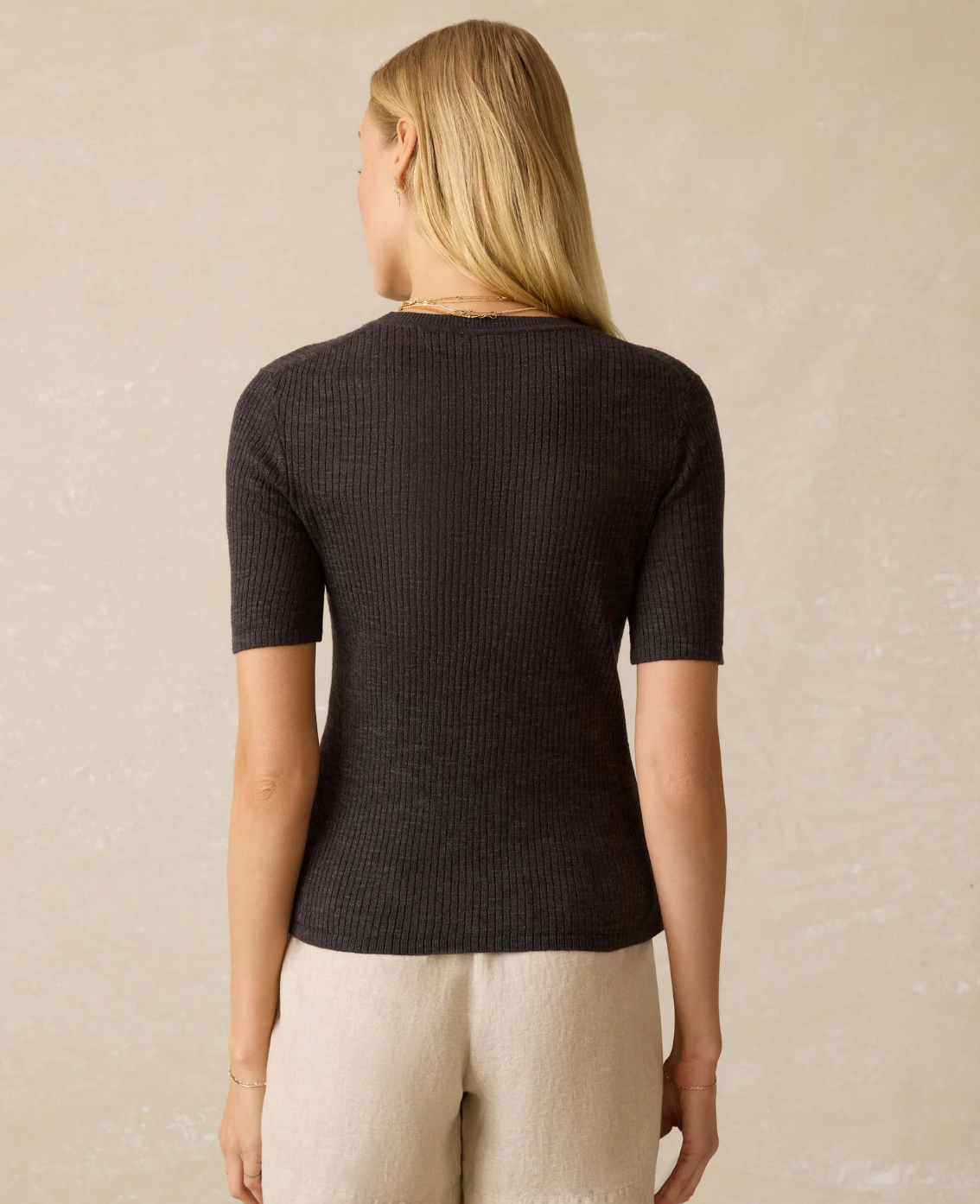 Miramar Linen Mini Rib Tee