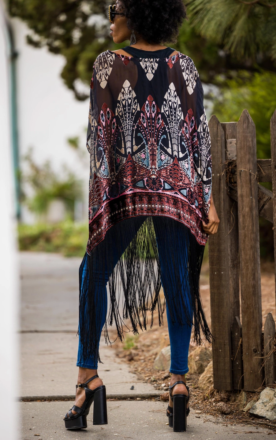Empire Fringe Scarf Tunic