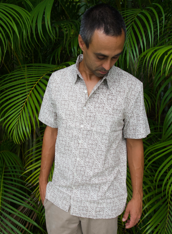 Sand Stone - Mens Short Sleeve Button Down