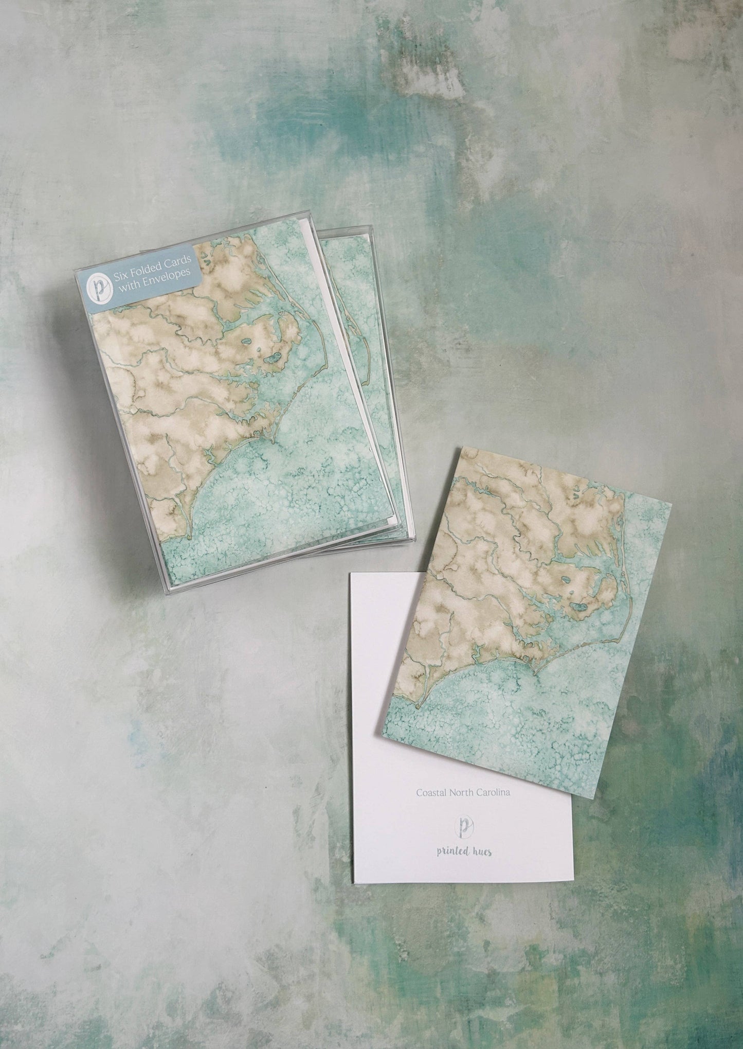 North Carolina Watercolor Map Cards - Box Set Stationery