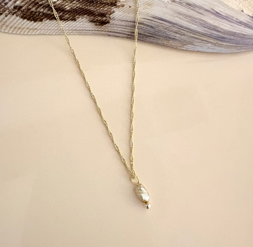 Teeny Pearl Necklace