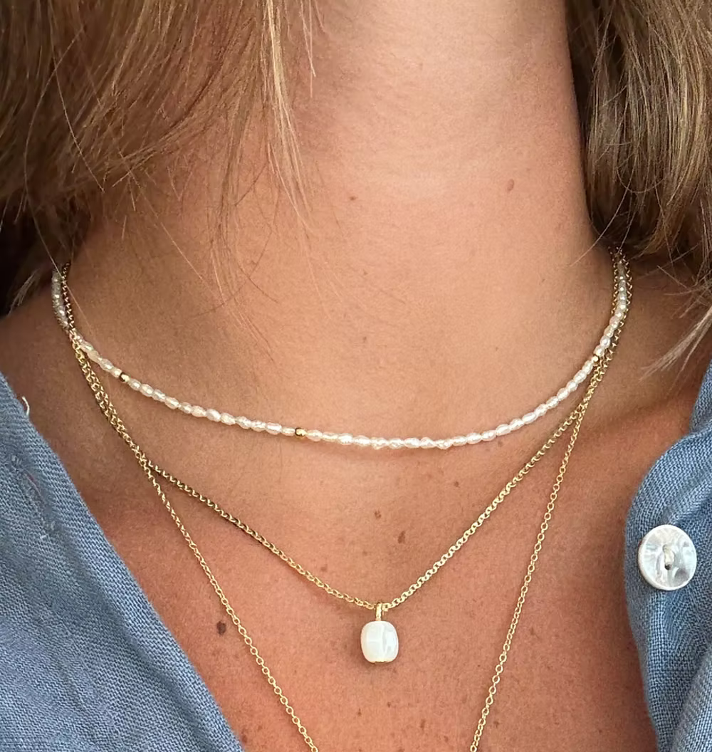Mini White Pearl Necklace