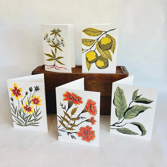 Natural Dye Plant Pen Pal Cards 5pk