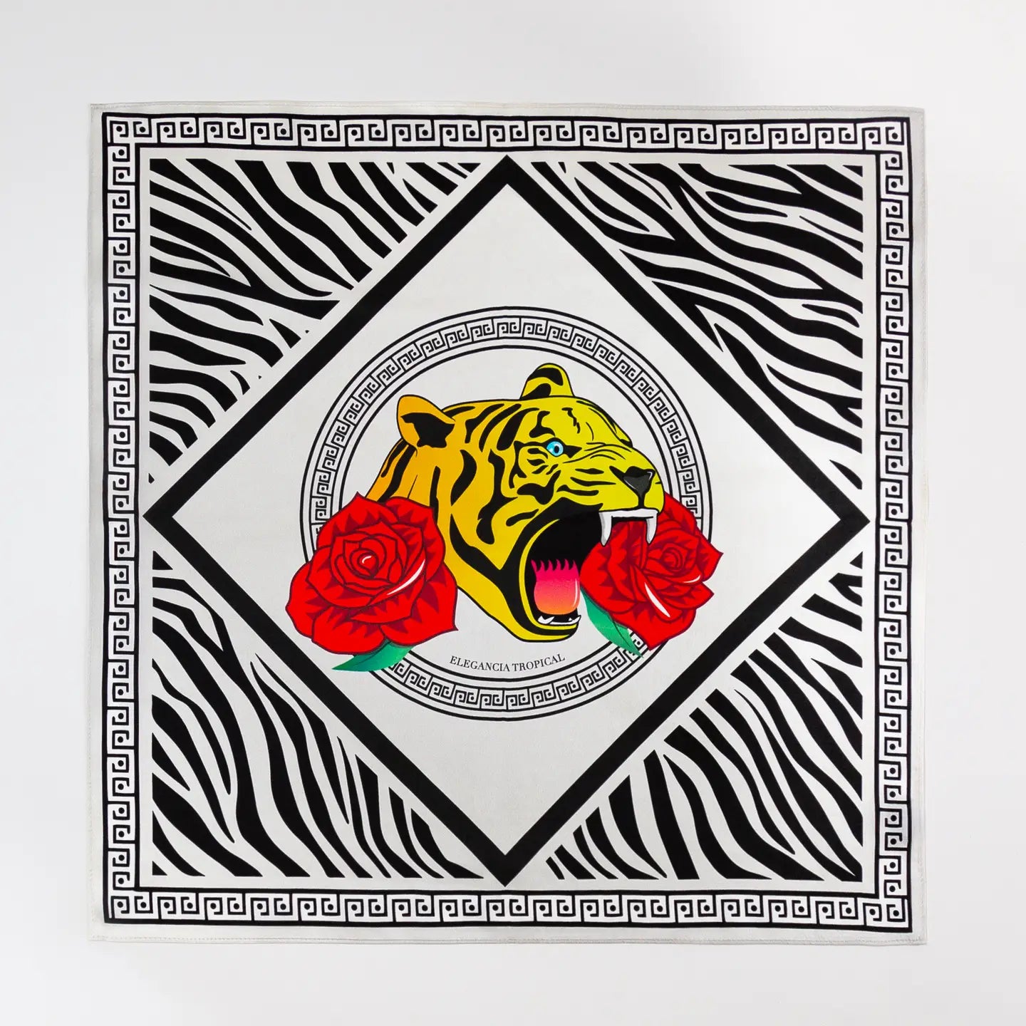 Tigre Rose Fine Silk Bandana