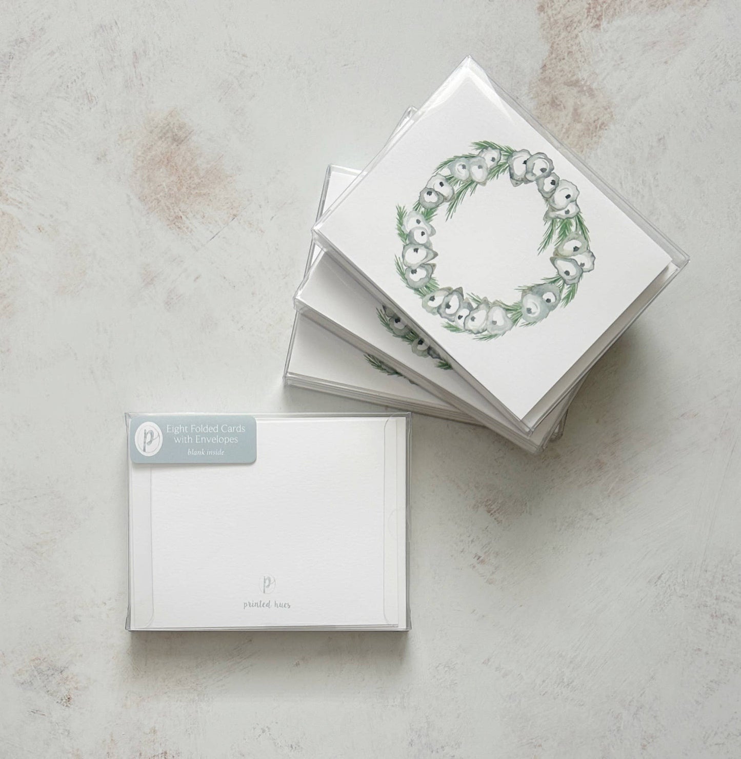 Oyster Wreath Stationery Card Box Set