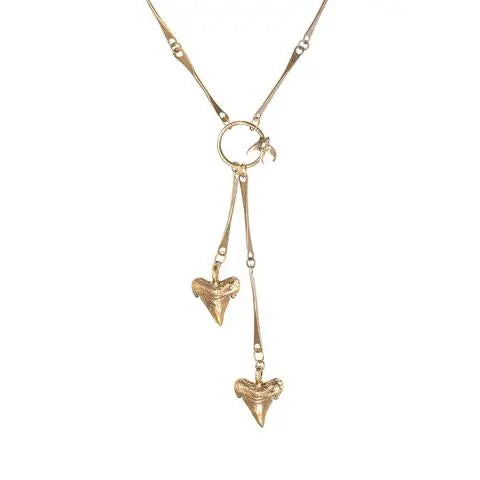 Shark Tooth Lariat Necklace- Elle Magazine- Kristen Stewart