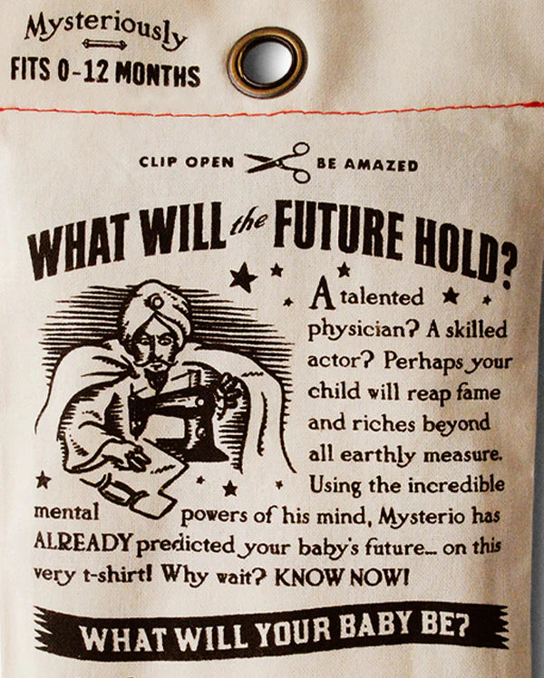 mysterio's future-predicting baby tee