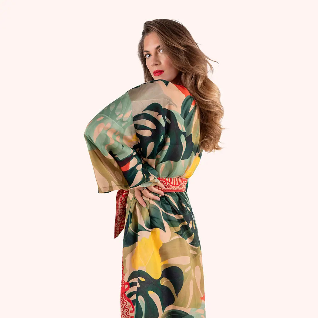 Exotic Leaves Kimono