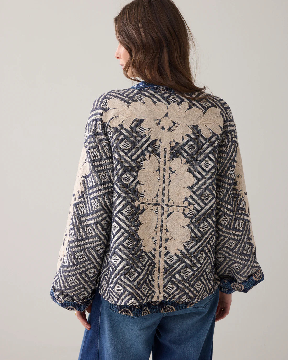 Jacket Blue Jacquard