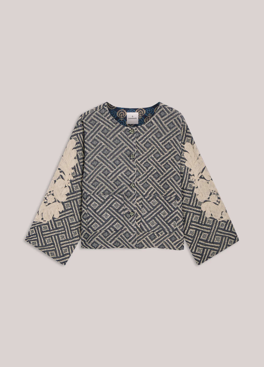 Jacket Blue Jacquard