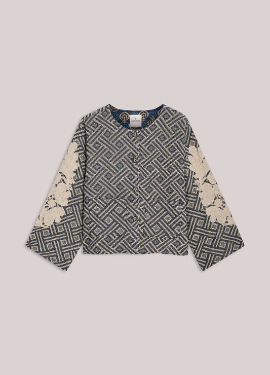 Jacket Blue Jacquard