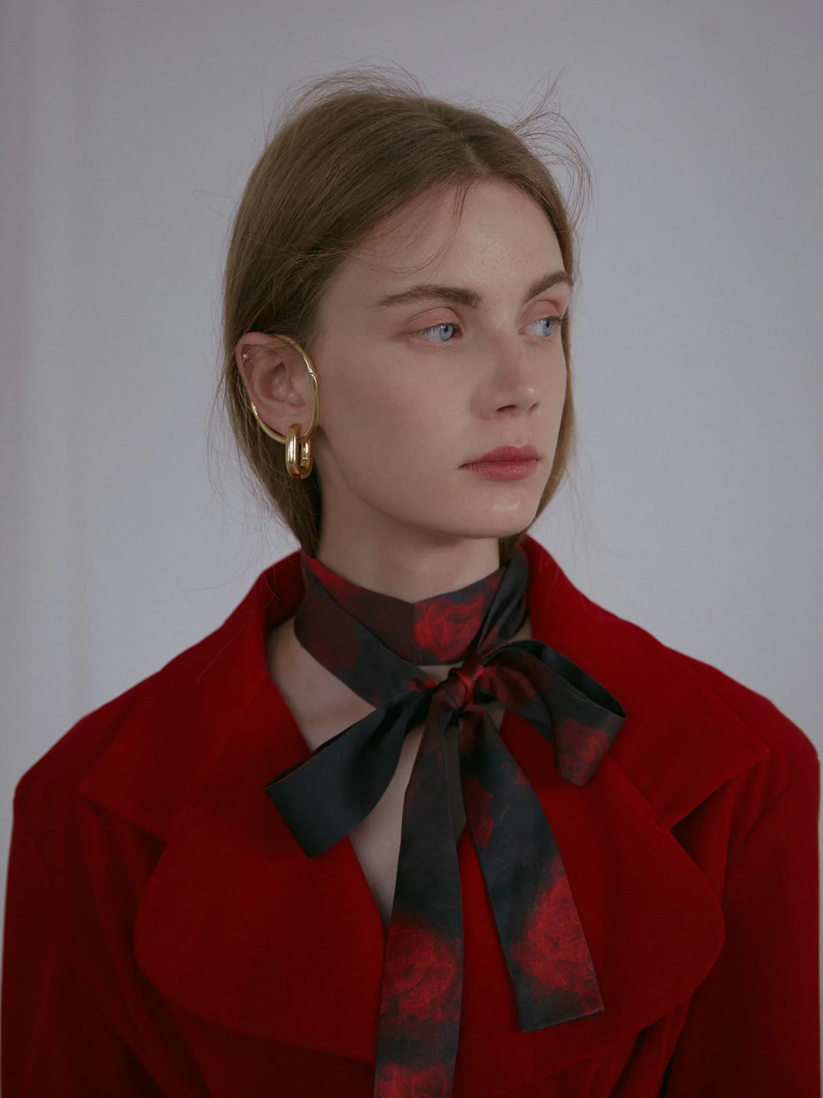 La Rosa Silk Skinny Scarf