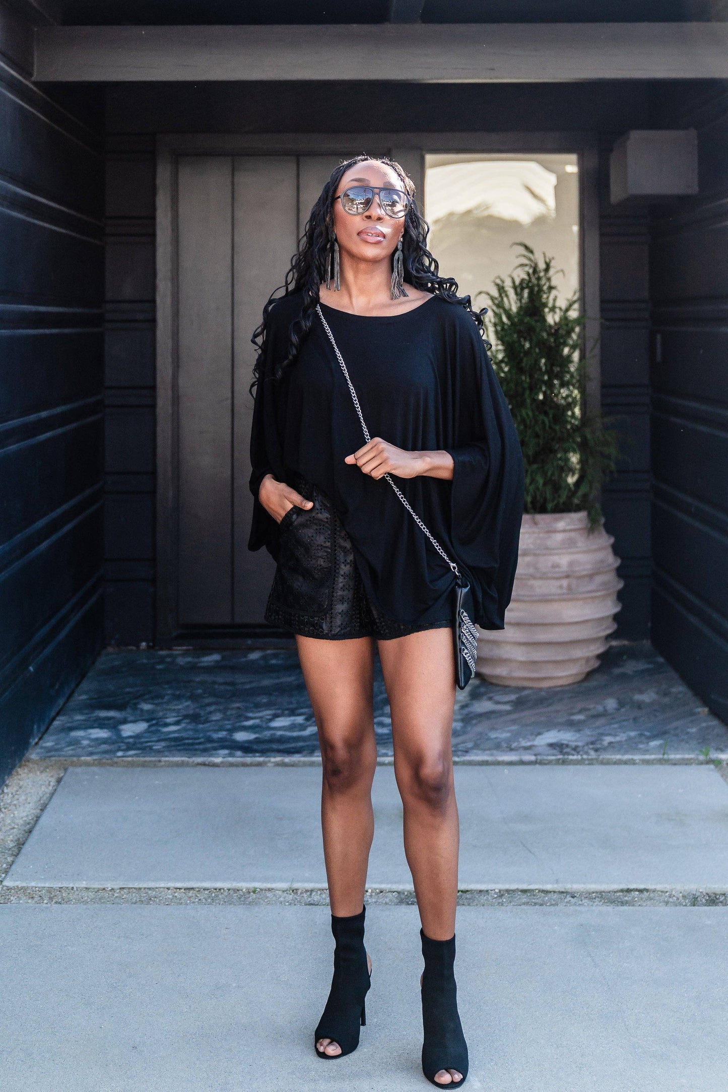 Onyx Scarf Top