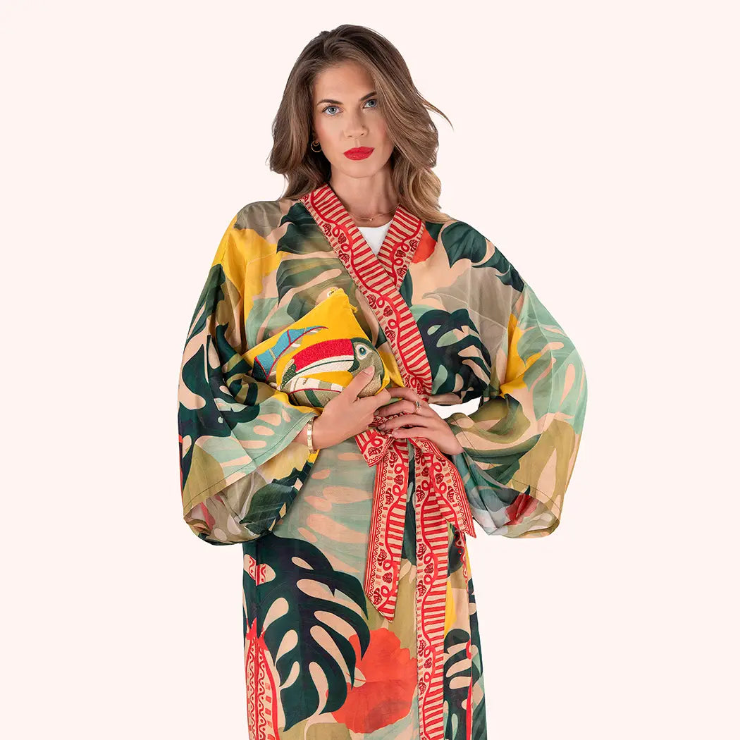 Exotic Leaves Kimono