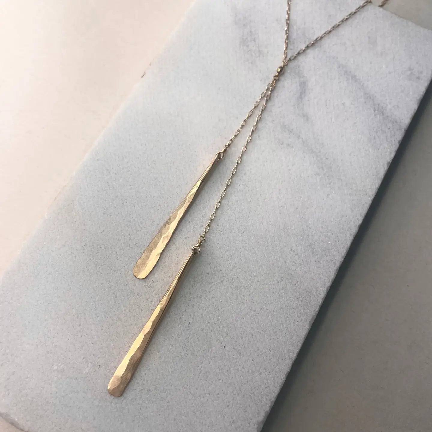 Boho Paddle Necklace - Sterling Silver