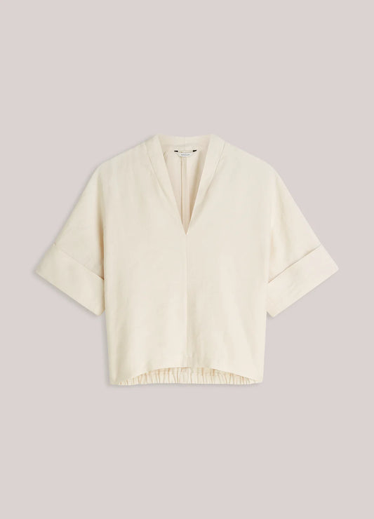 Linen Blend V-Neck