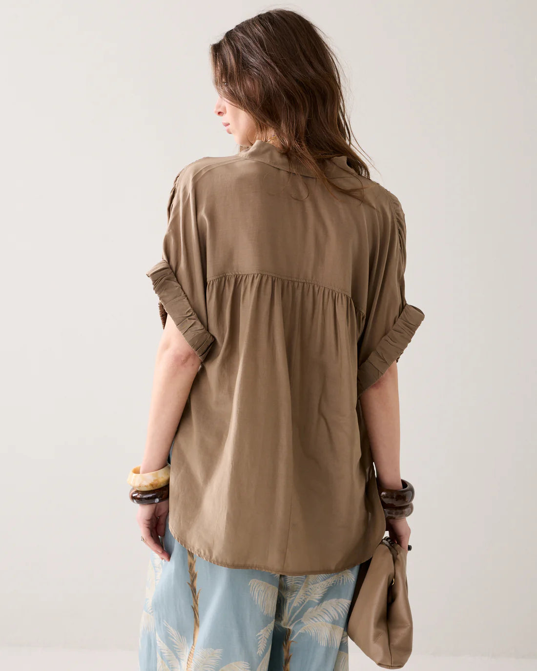 Wear-Your-Way Shiny Blouse