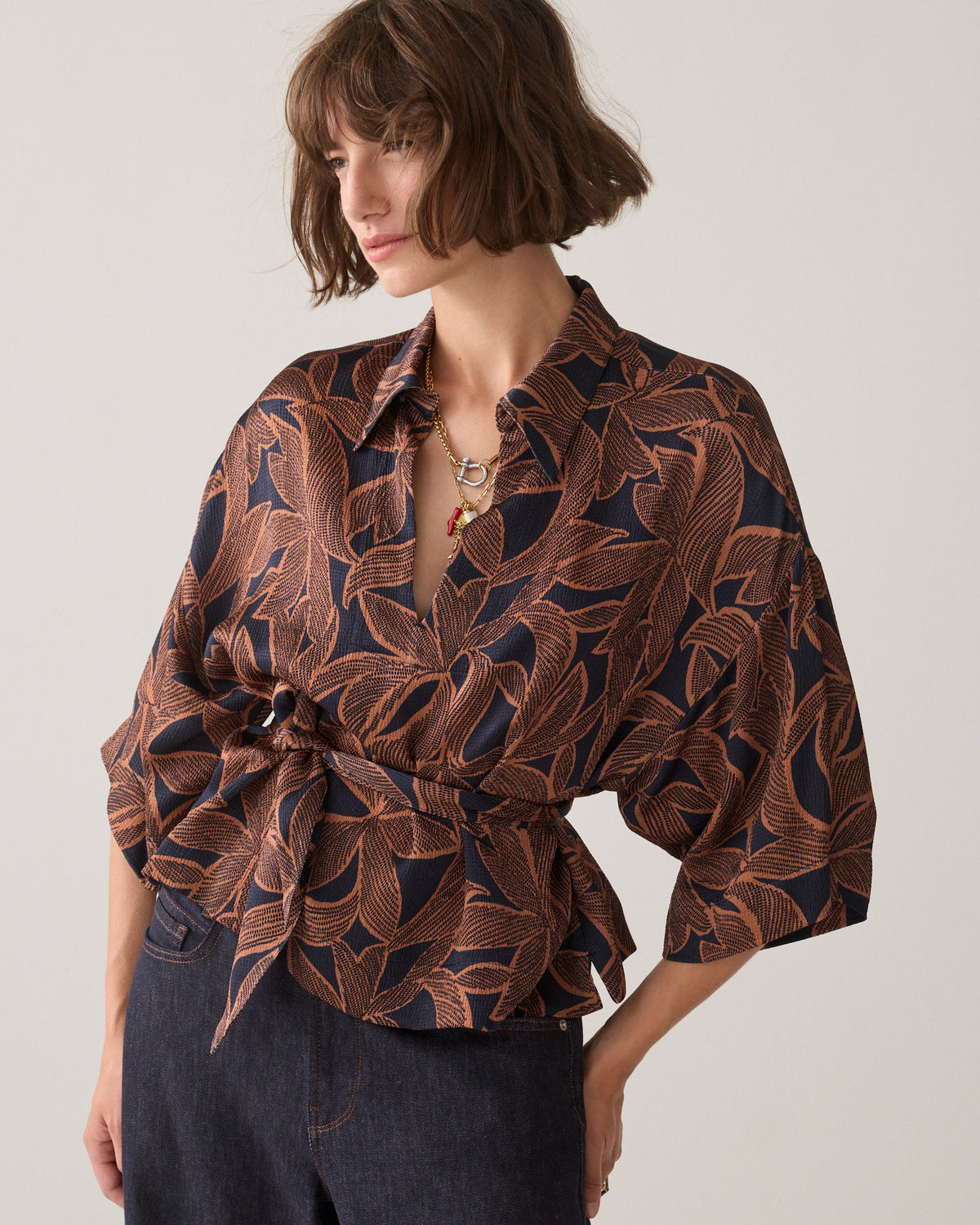 top abstract floral print