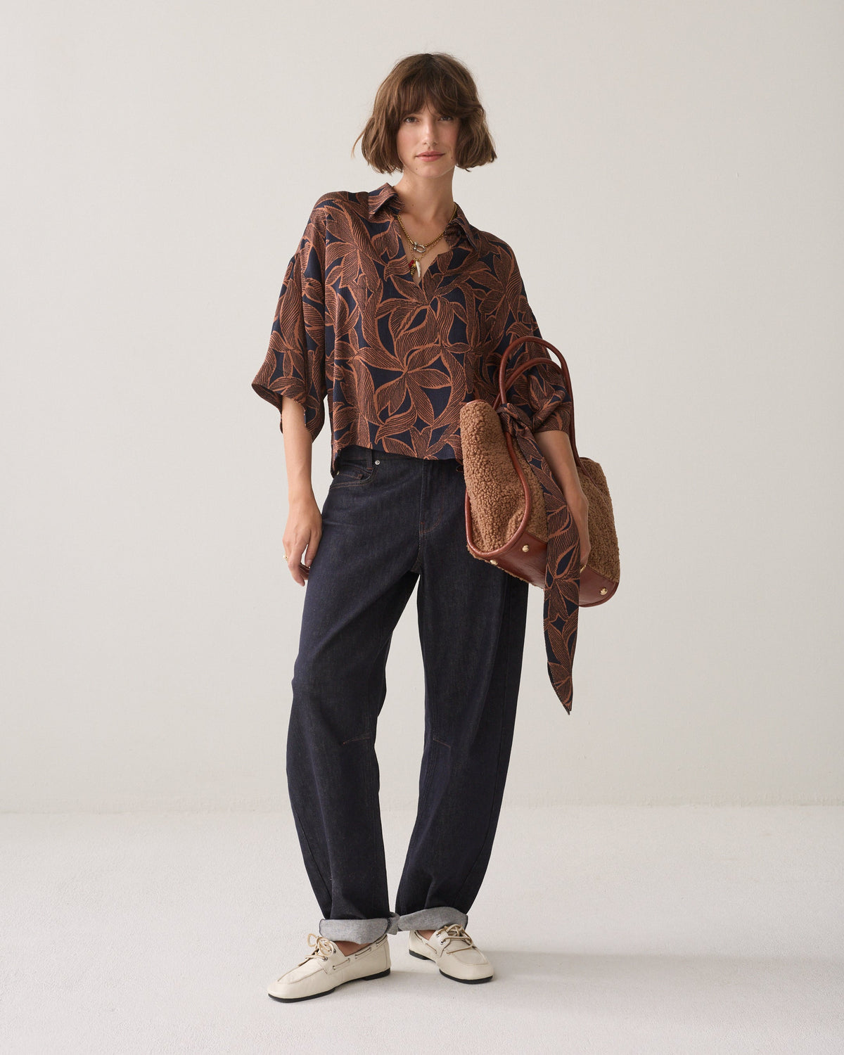 top abstract floral print