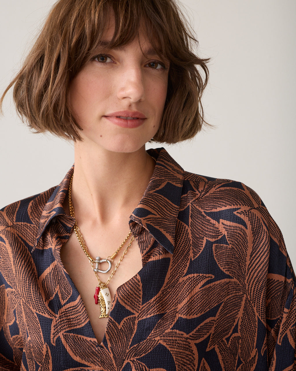 top abstract floral print