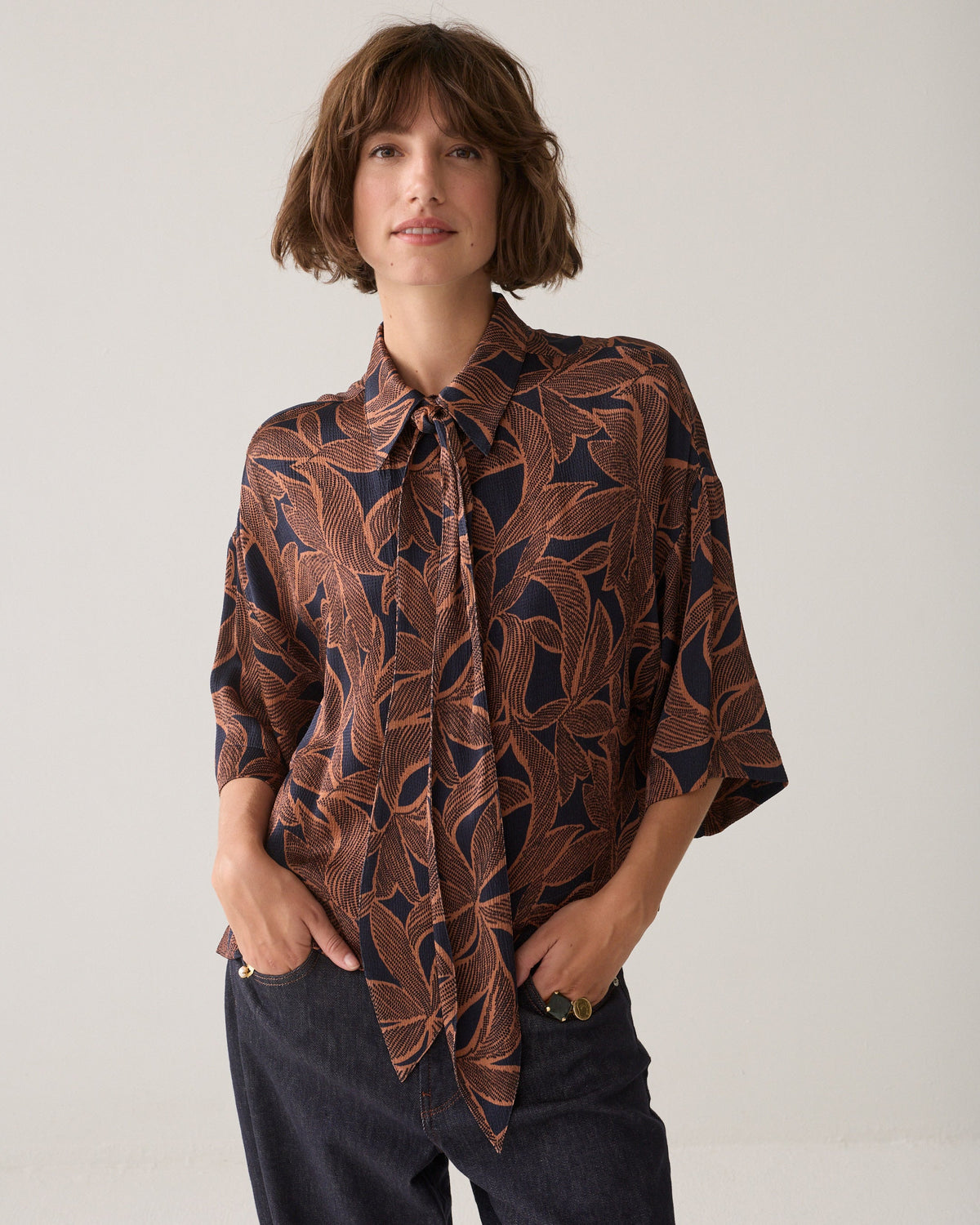 top abstract floral print