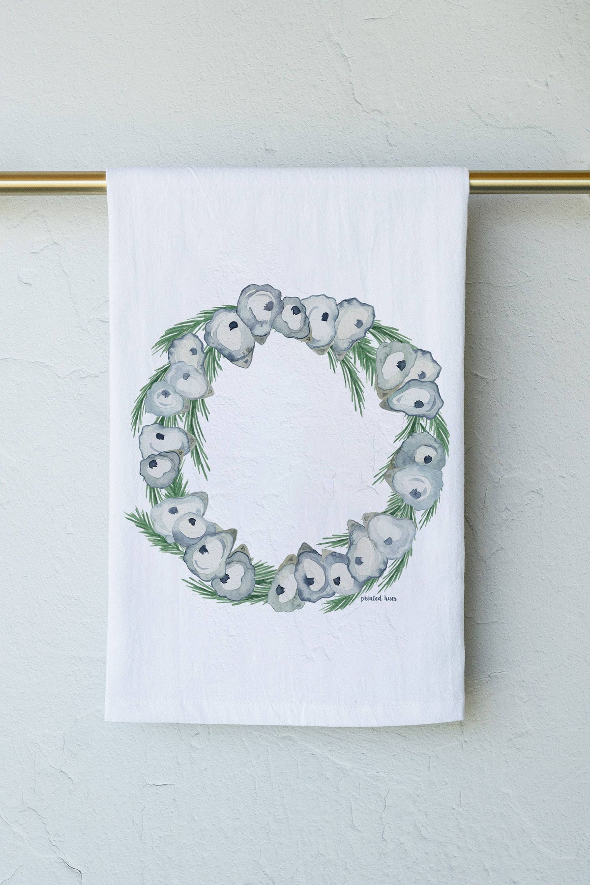 Oyster Wreath Tea Towel
