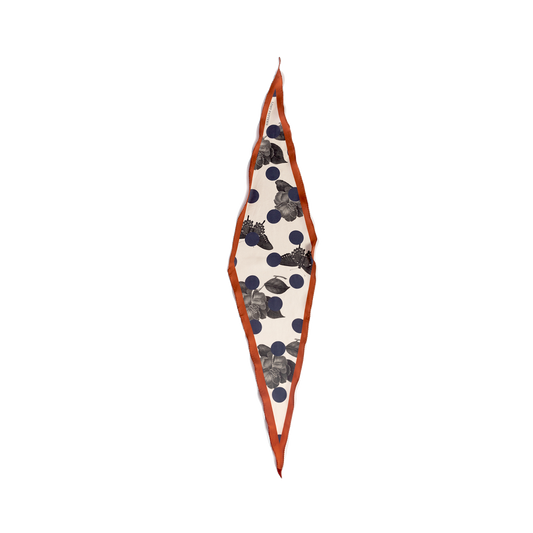 Noir Floral Silk Diamond Neckerchief