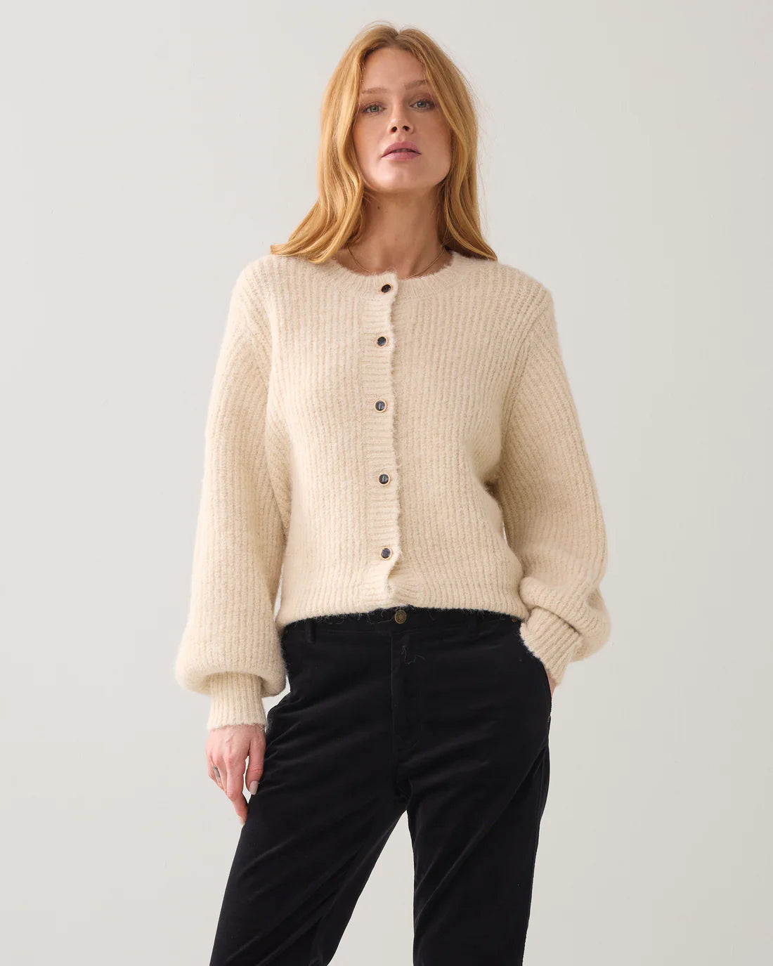 Flared Trousers in a Velvet Finish