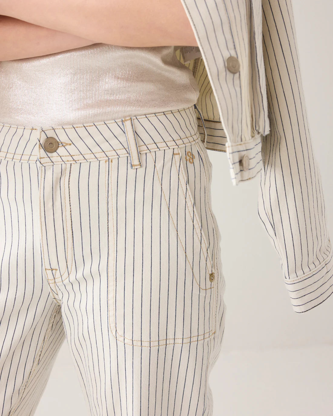Denim Trousers Striped