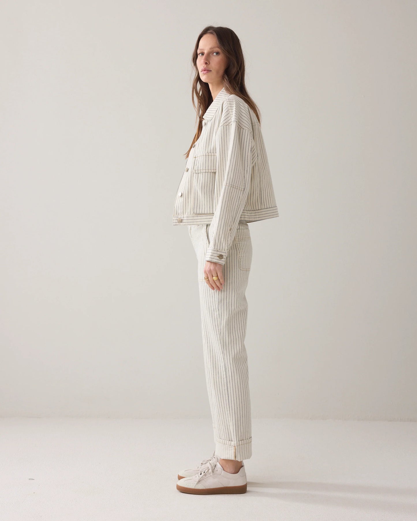 Denim Trousers Striped