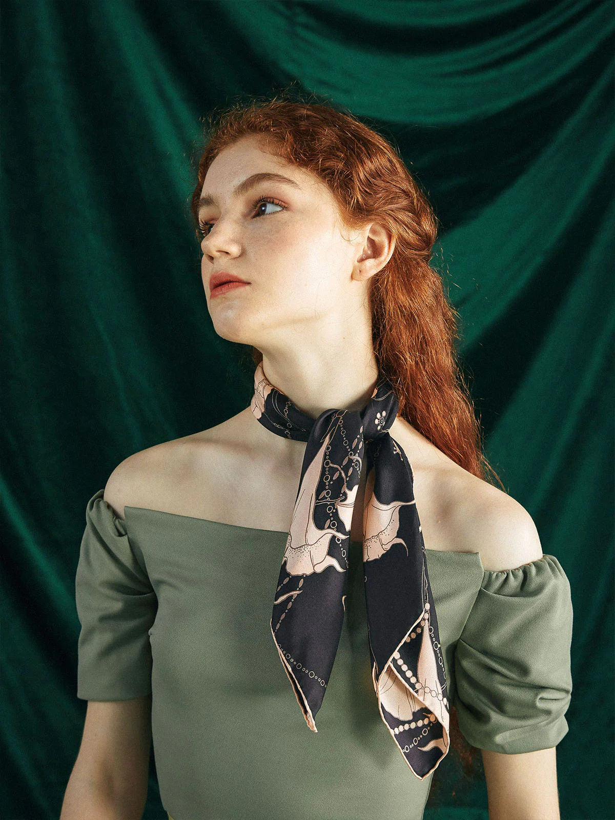 Datura Silk Bandana Scarf
