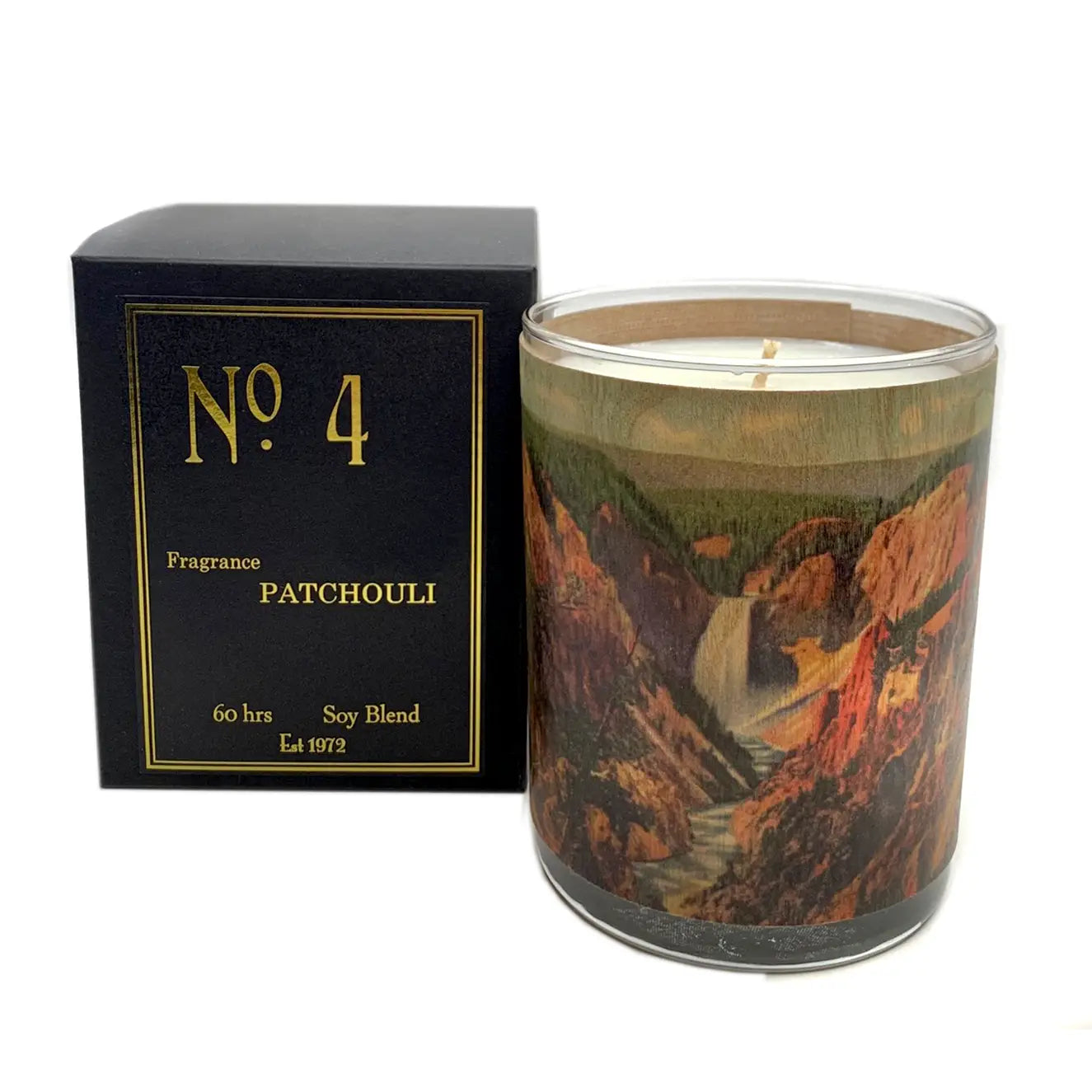 No. 4 Patchouli Wood Wrapped Candle
