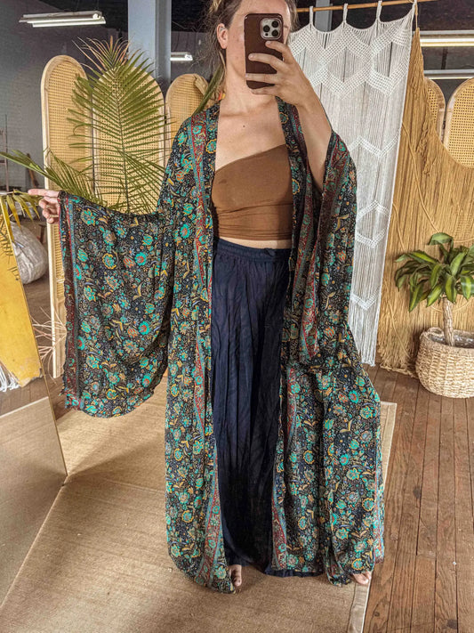 Ellery Woodland Boho Silk Kimono