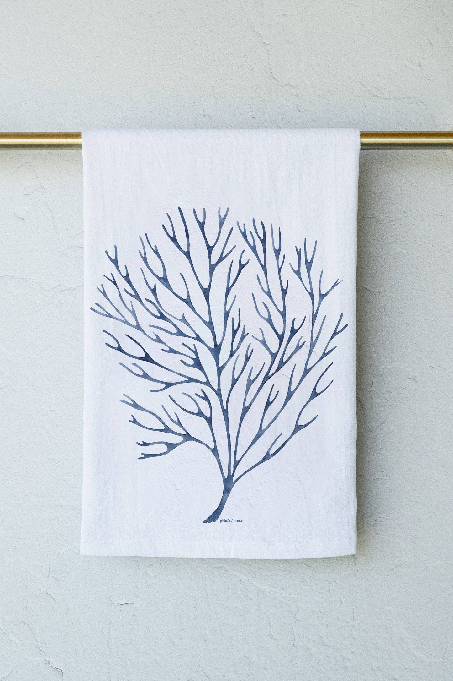 Indigo Sea Fan Tea Towel