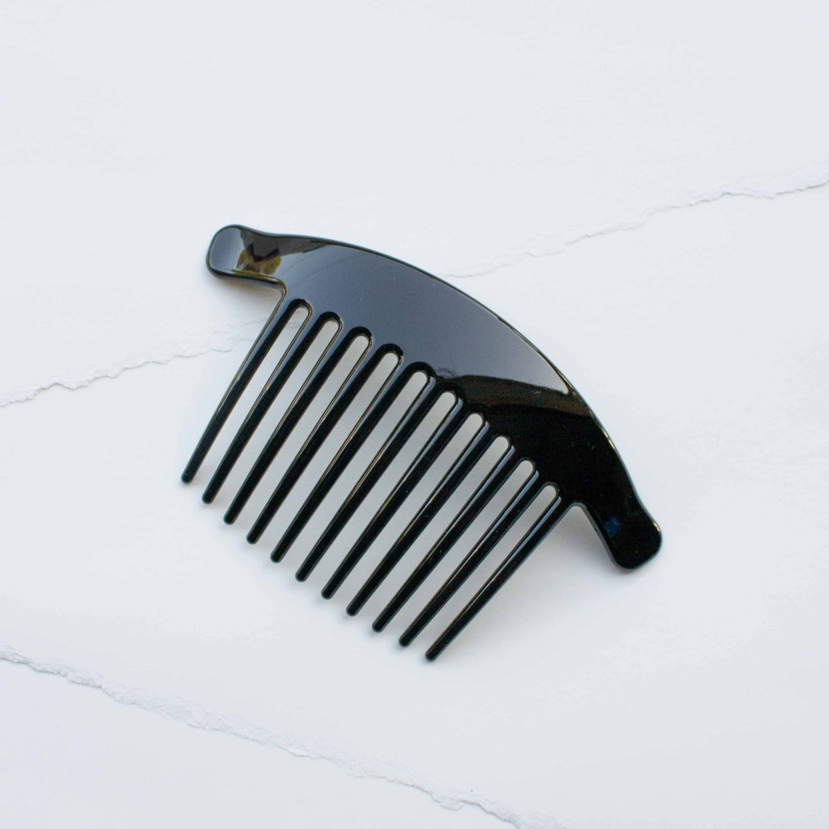Curved Wide-Tooth Hair Comb Pin