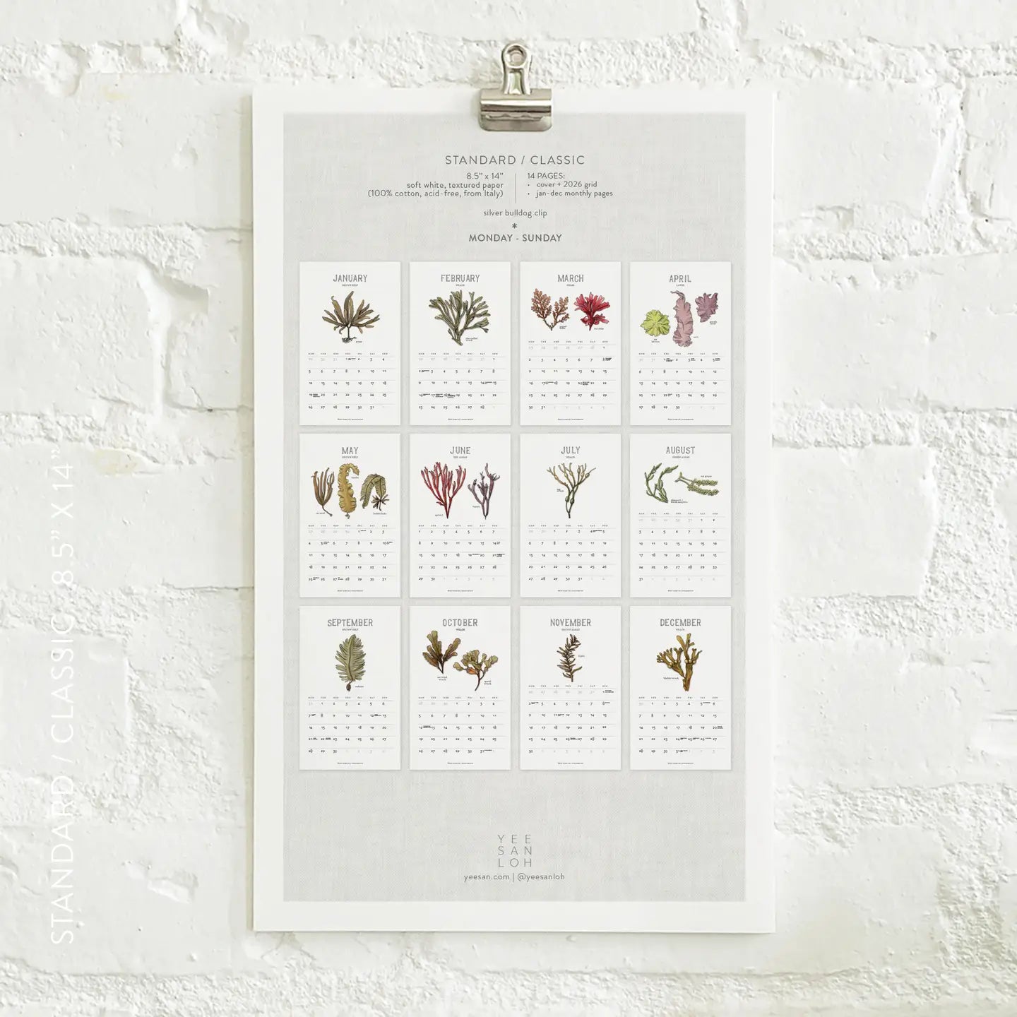 2026 Calendar: Seaweed