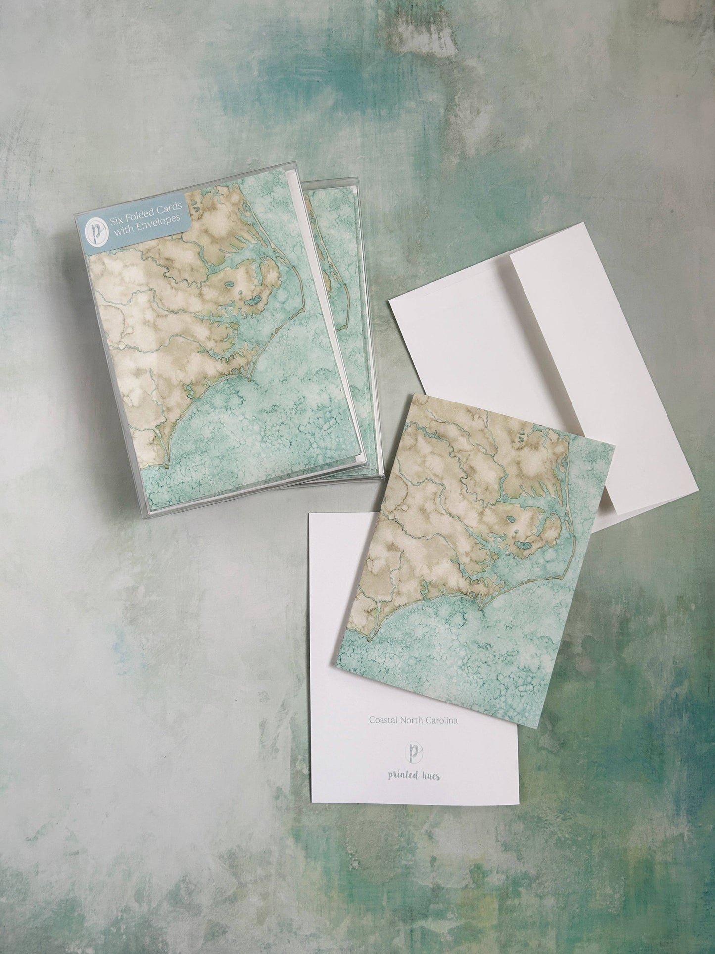 North Carolina Watercolor Map Cards - Box Set Stationery